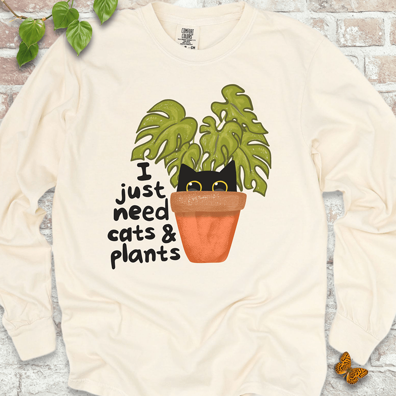 Need Cats & Plants Long Sleeves
