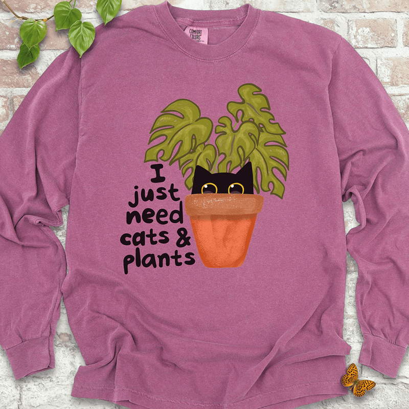 Need Cats & Plants Long Sleeves