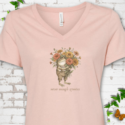 Never Enough Zinnias V-Neck T-Shirt