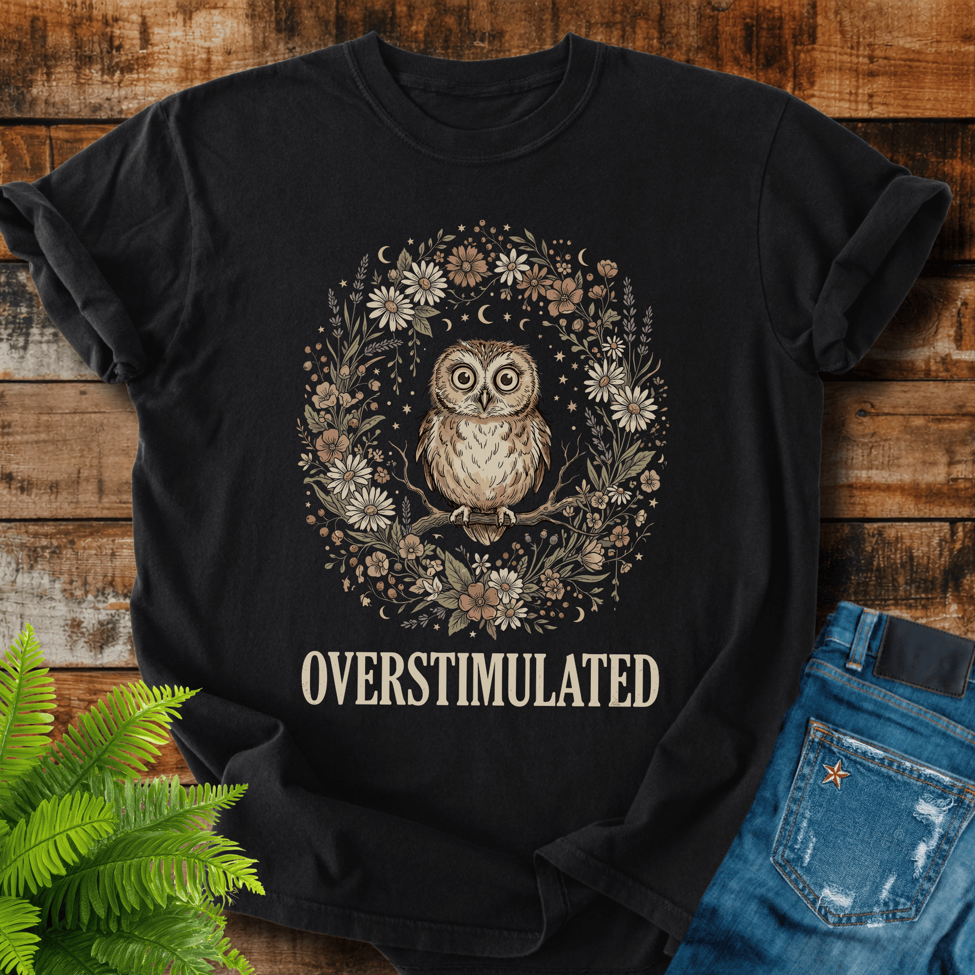 Overstimulated Owl T-shirt
