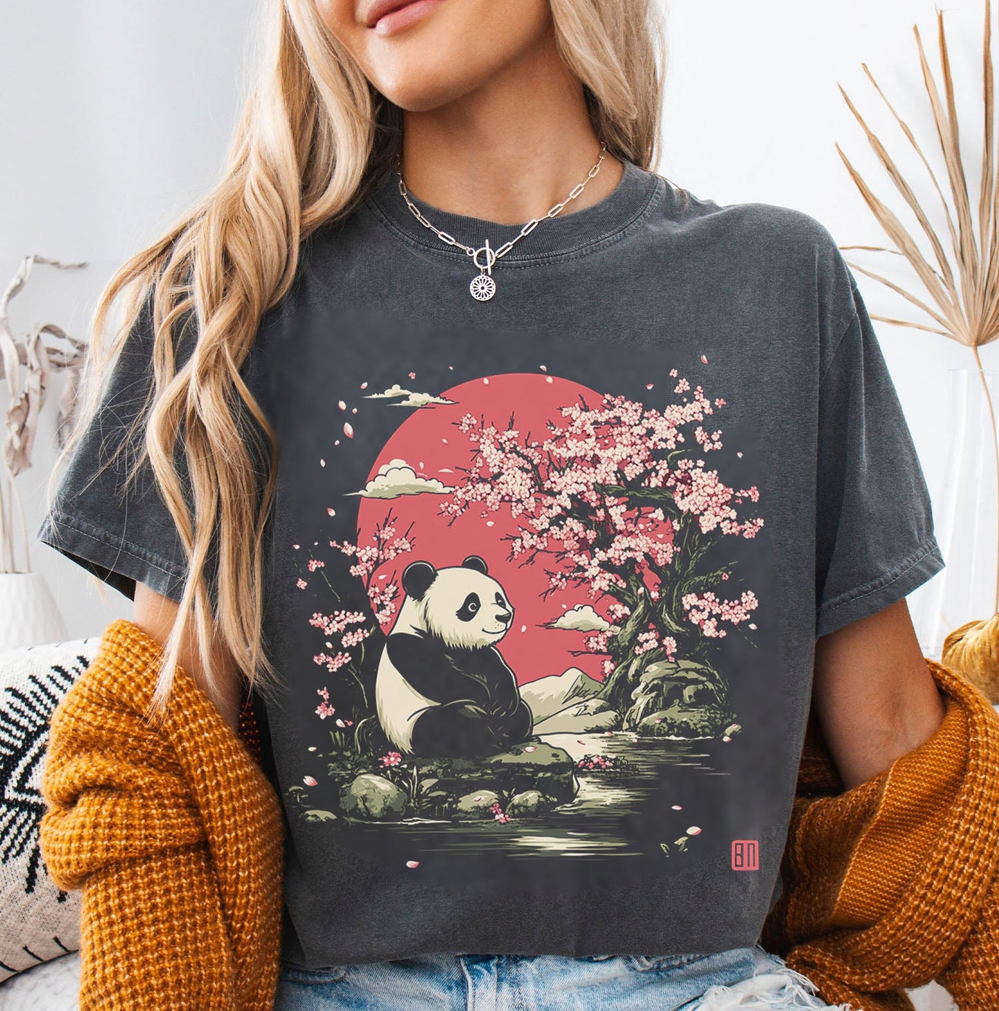 Panda Cherry Blossom T-shirt