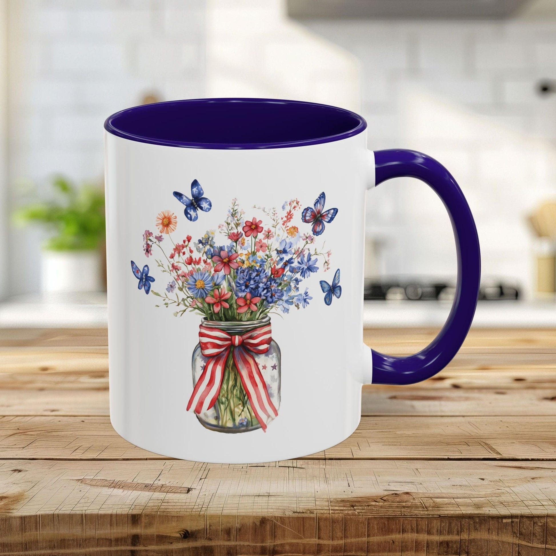 Patriotic Blooms & Butterflies Mug (11/15oz)