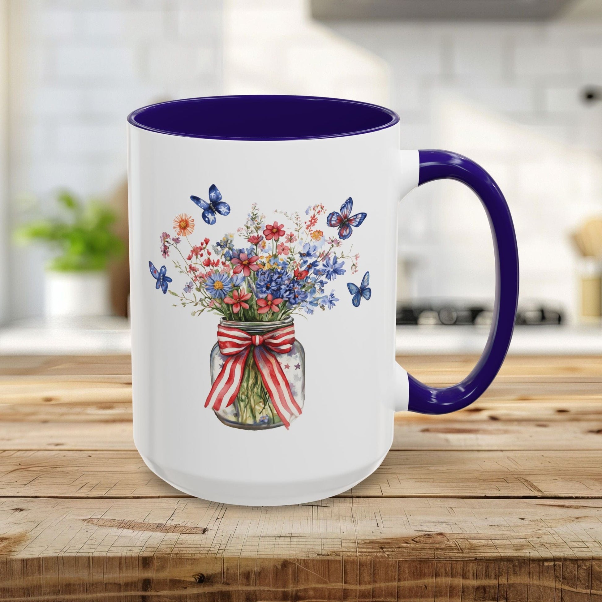 Patriotic Blooms & Butterflies Mug (11/15oz)