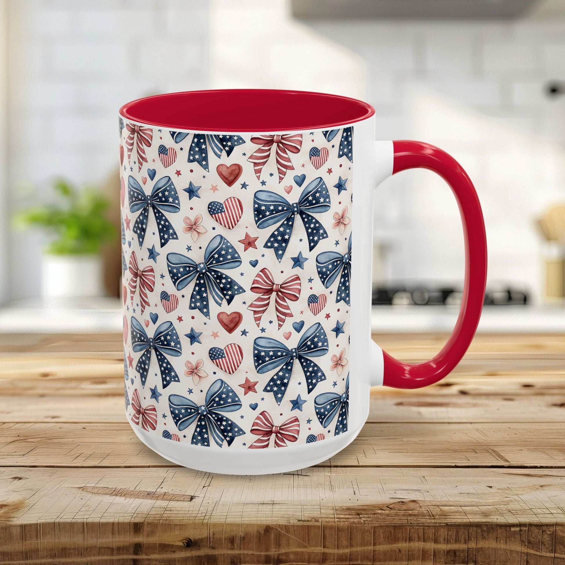 Patriotic Bow Pattern Mug (11/15oz)