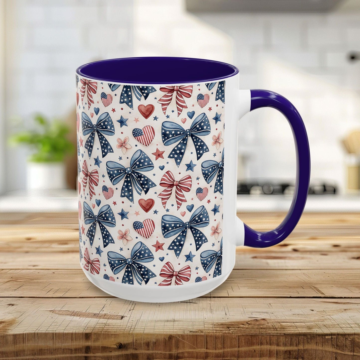 Patriotic Bow Pattern Mug (11/15oz)