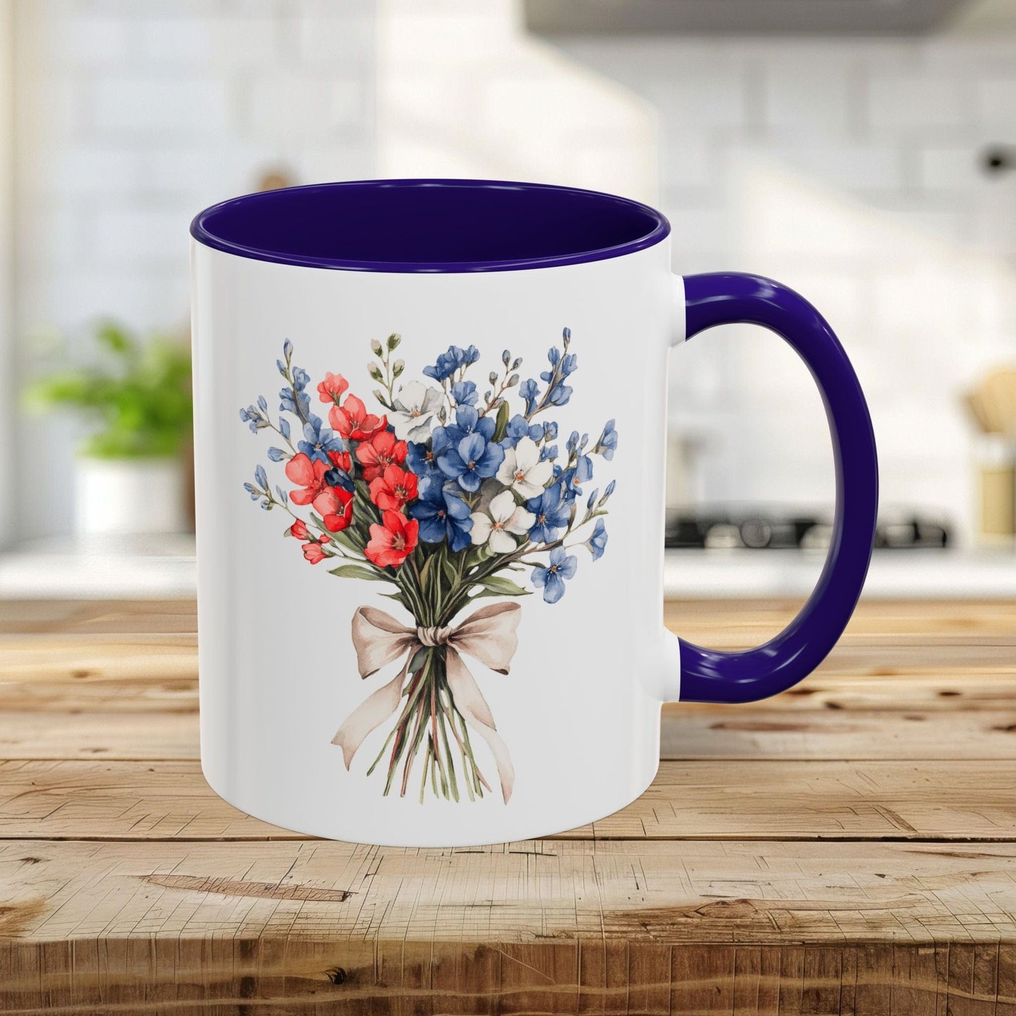 Patriotic Floral Bouquet Mug (11/15oz)