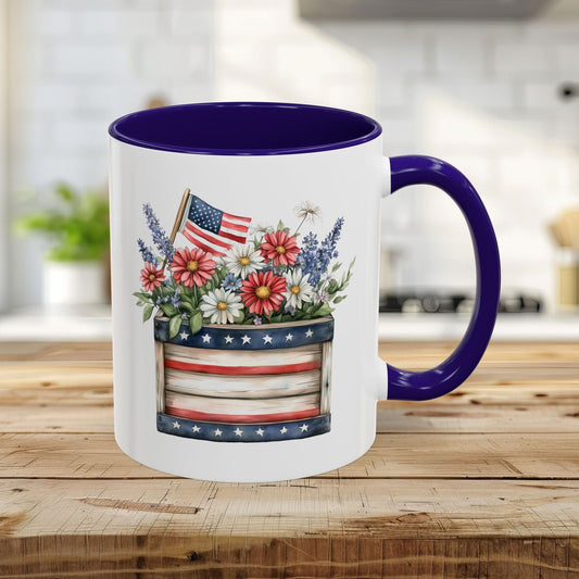 Patriotic Garden Box & Flowers Mug (11/15oz)