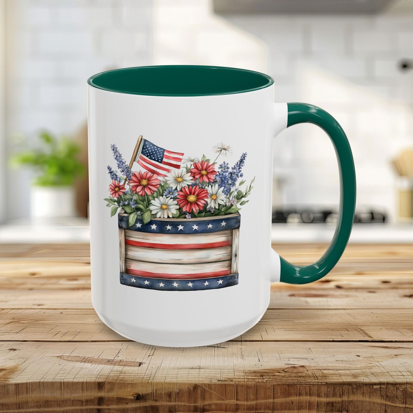 Patriotic Garden Box & Flowers Mug (11/15oz)