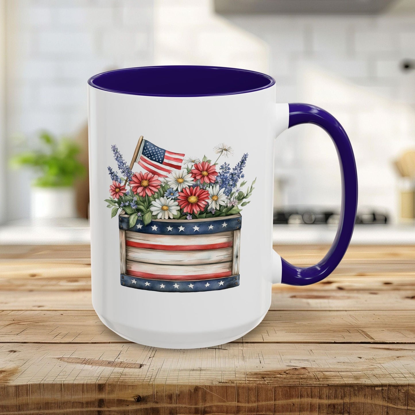 Patriotic Garden Box & Flowers Mug (11/15oz)
