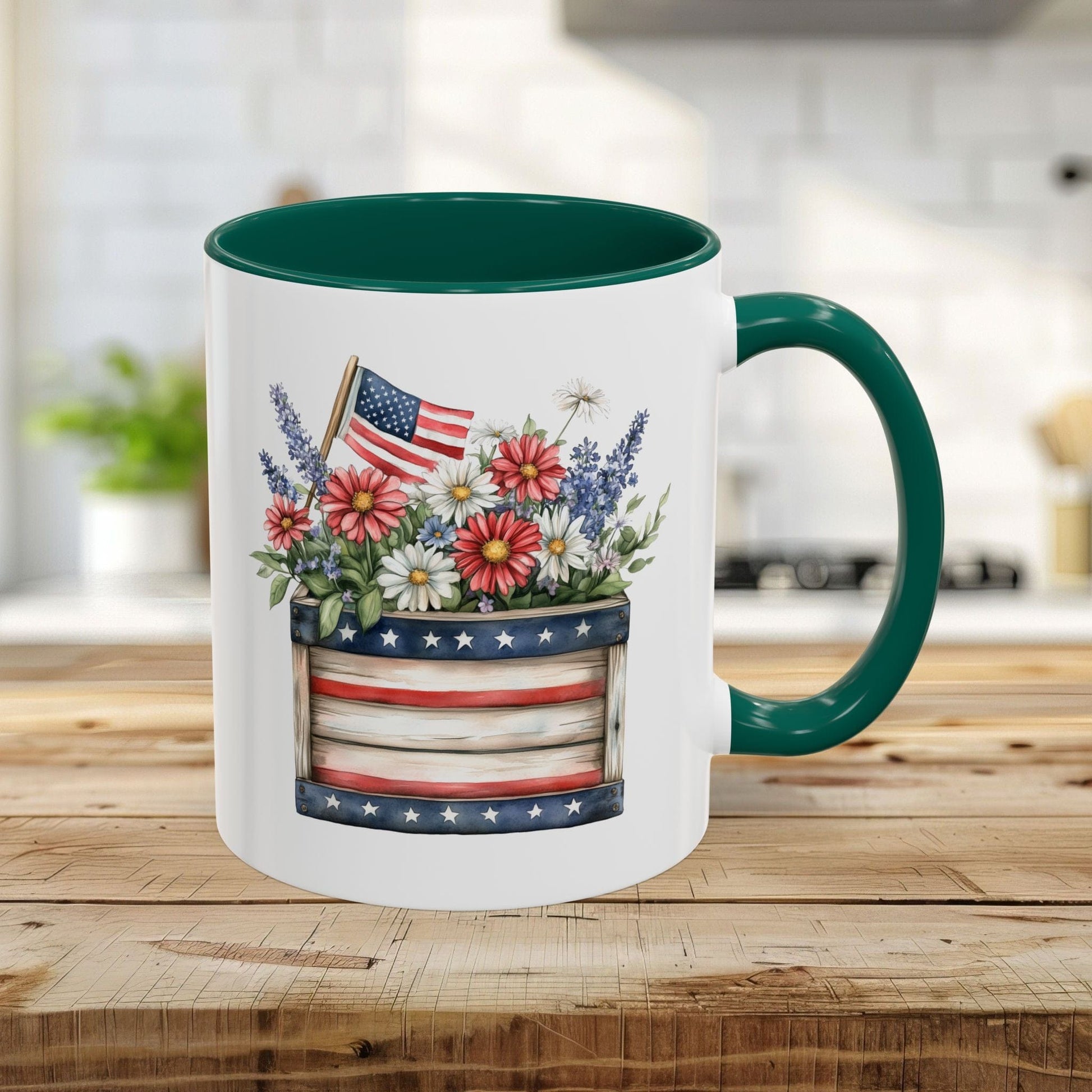 Patriotic Garden Box & Flowers Mug (11/15oz)