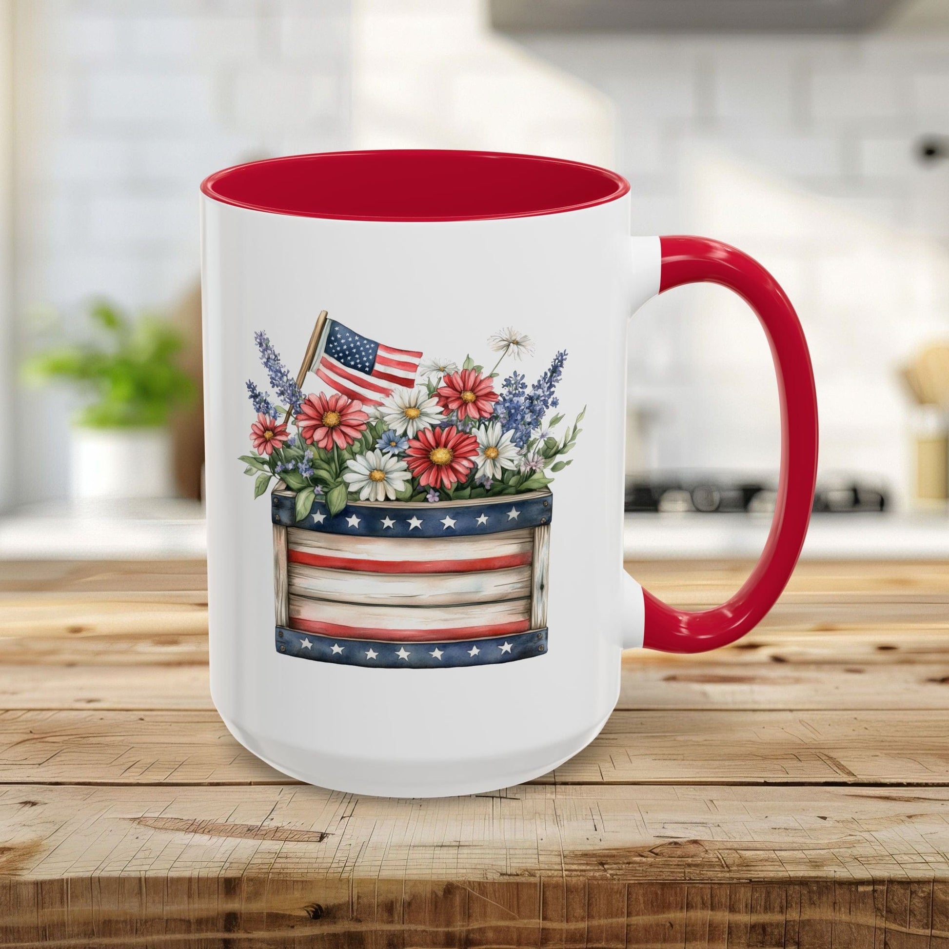 Patriotic Garden Box & Flowers Mug (11/15oz)
