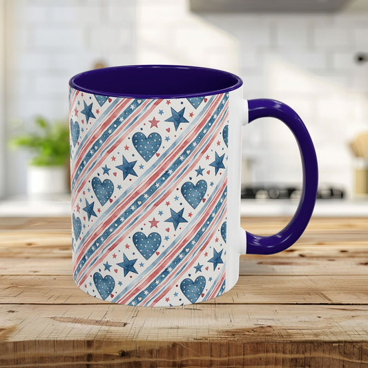 Patriotic Heart & Stars Mug (11/15oz)