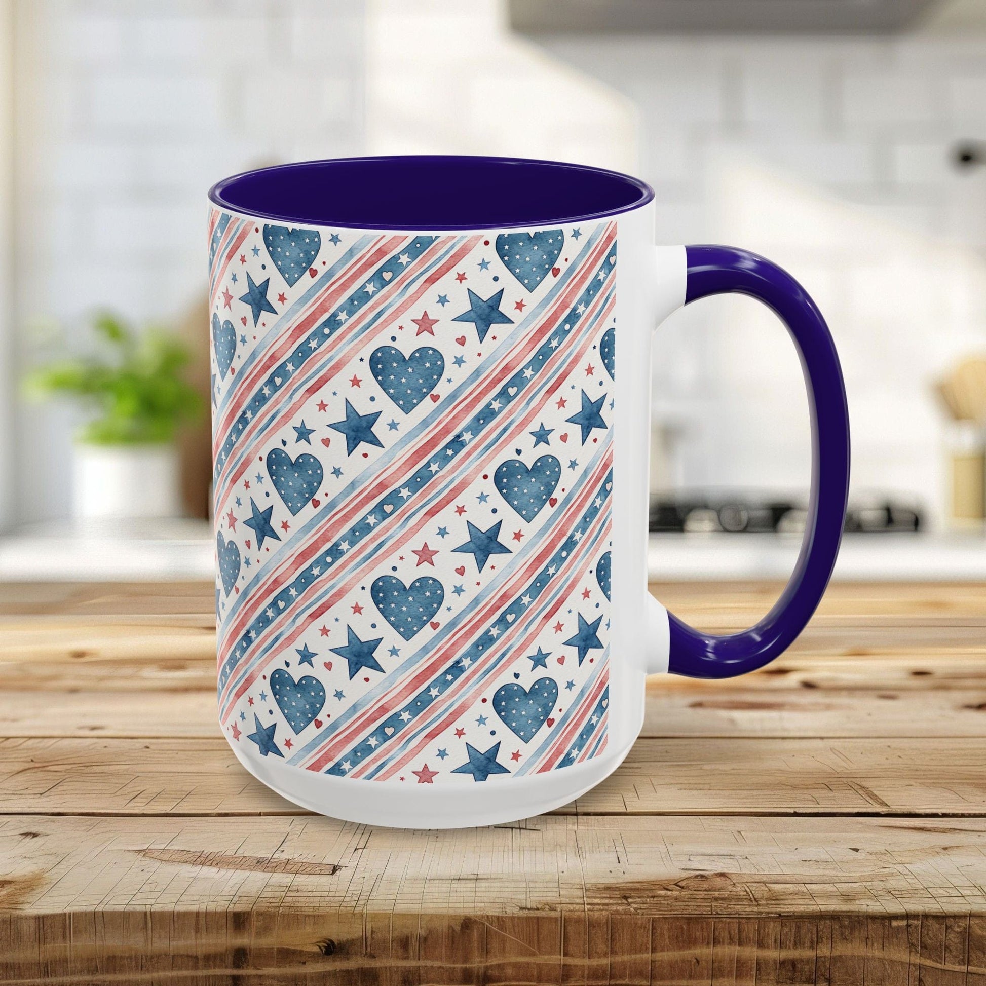 Patriotic Heart & Stars Mug (11/15oz)