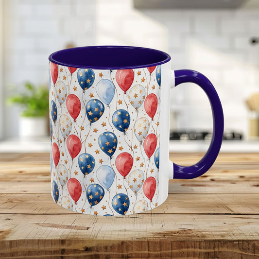 Patriotic Red & Blue Balloons Mug (11/15oz)