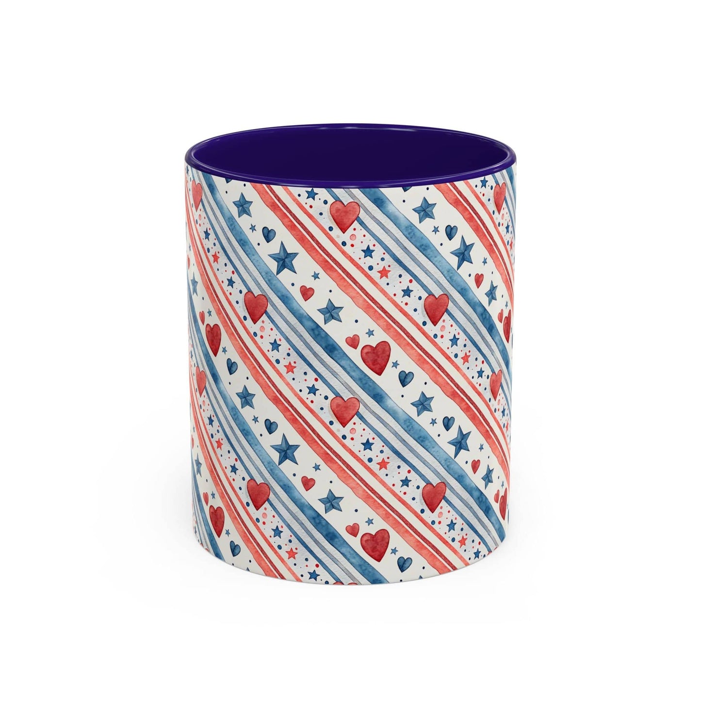 Patriotic Red Heart & Stars Mug (11/15oz)