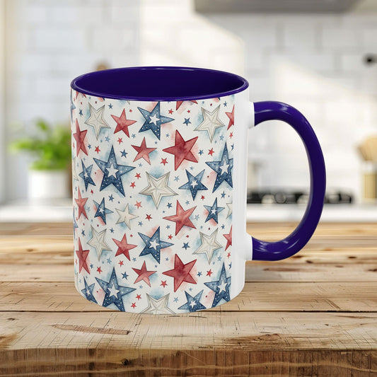 Patriotic Red White Blue Star Mug (11/15oz)