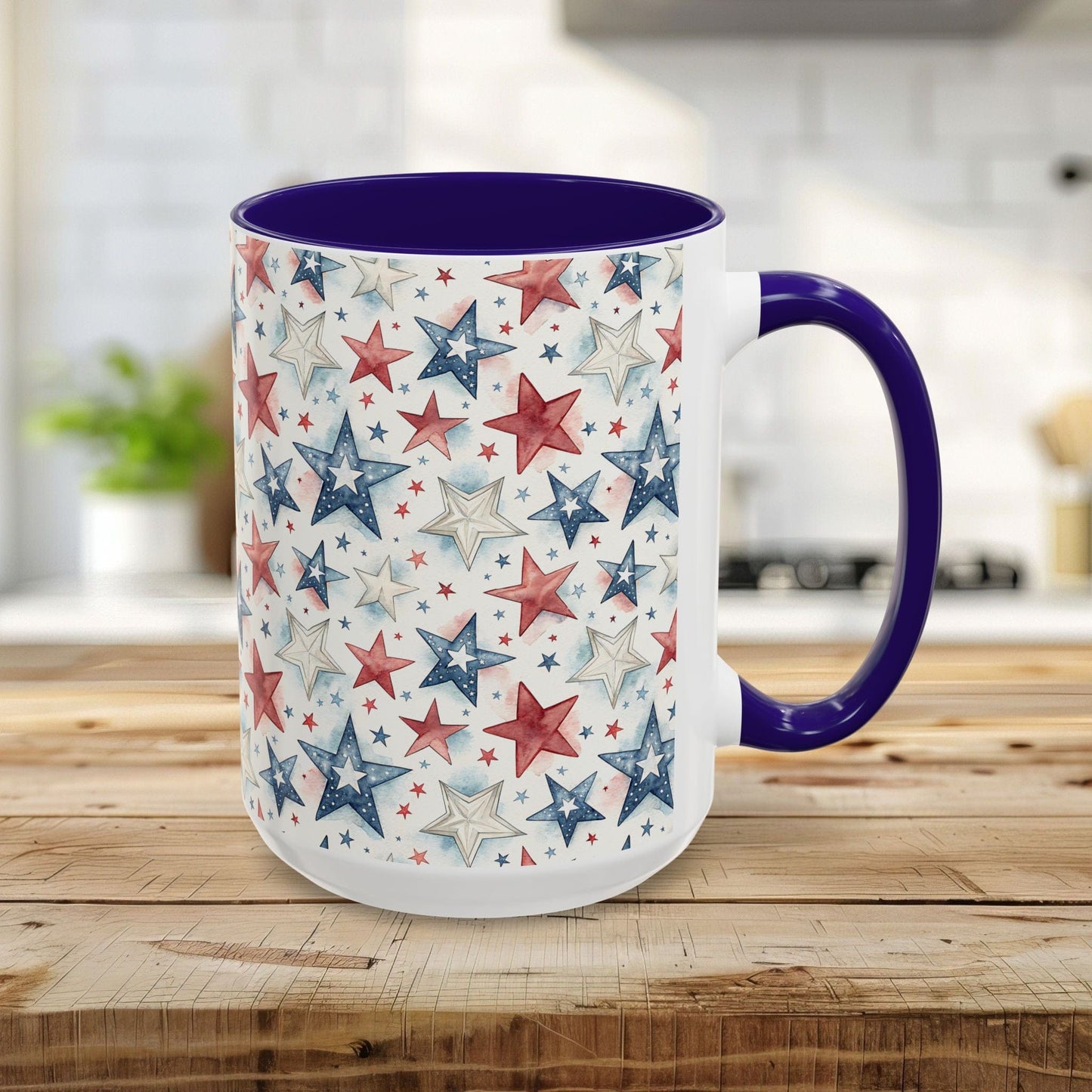 Patriotic Red White Blue Star Mug (11/15oz)