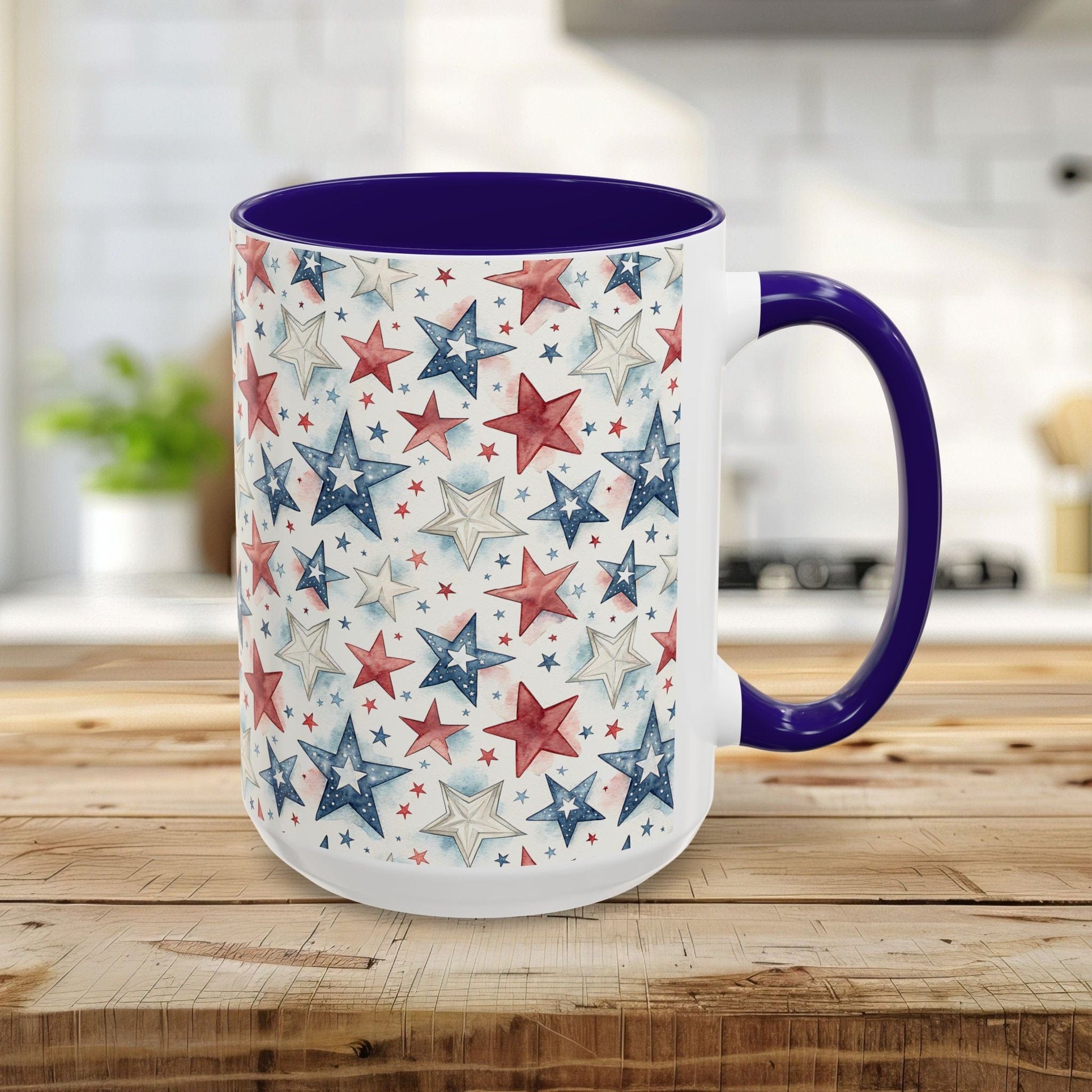 Patriotic Red White Blue Star Mug (11/15oz)