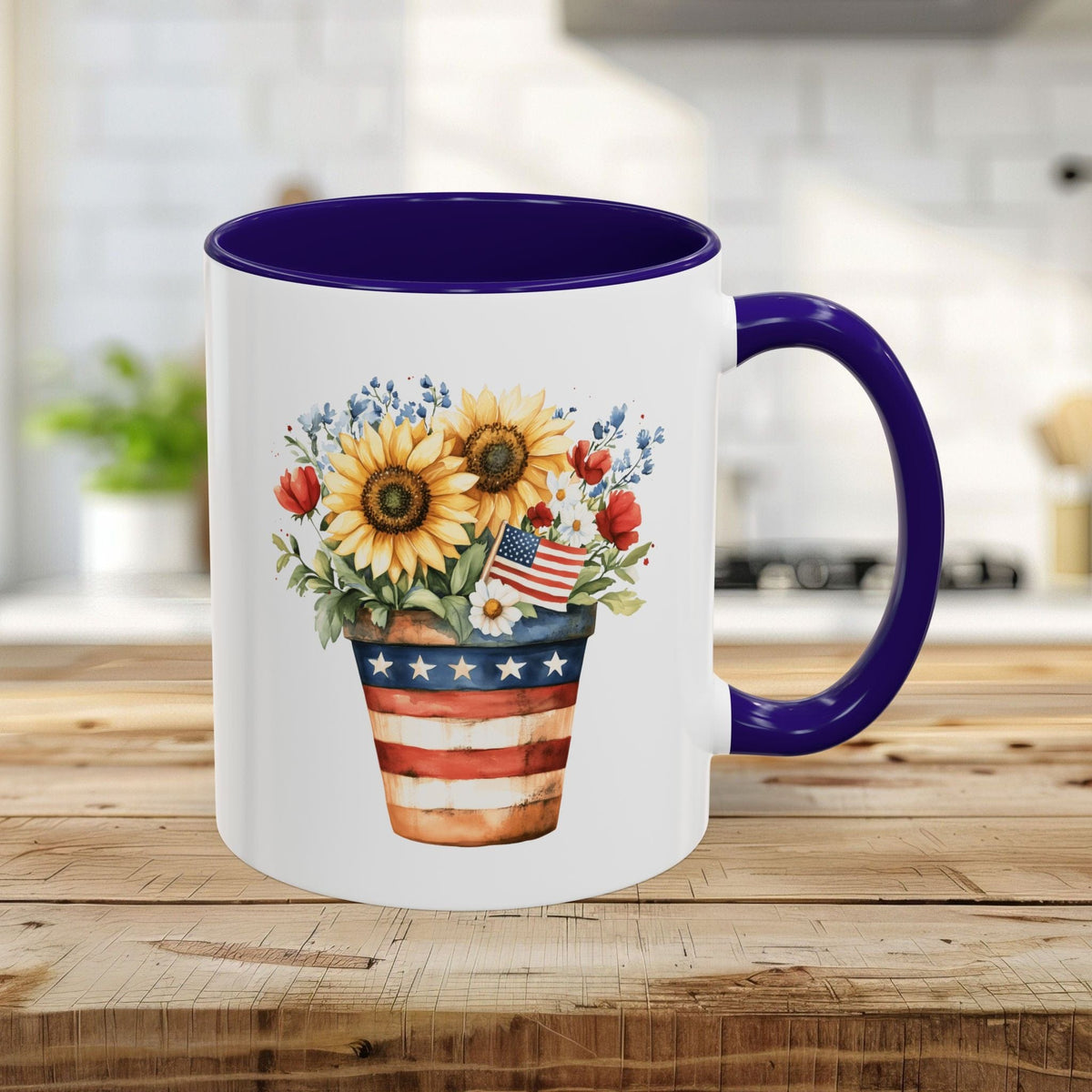 Patriotic Sunflower Bouquet Mug (11/15oz)