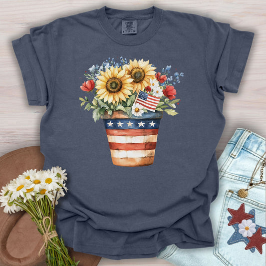 Patriotic Sunflower Bouquet T-Shirt