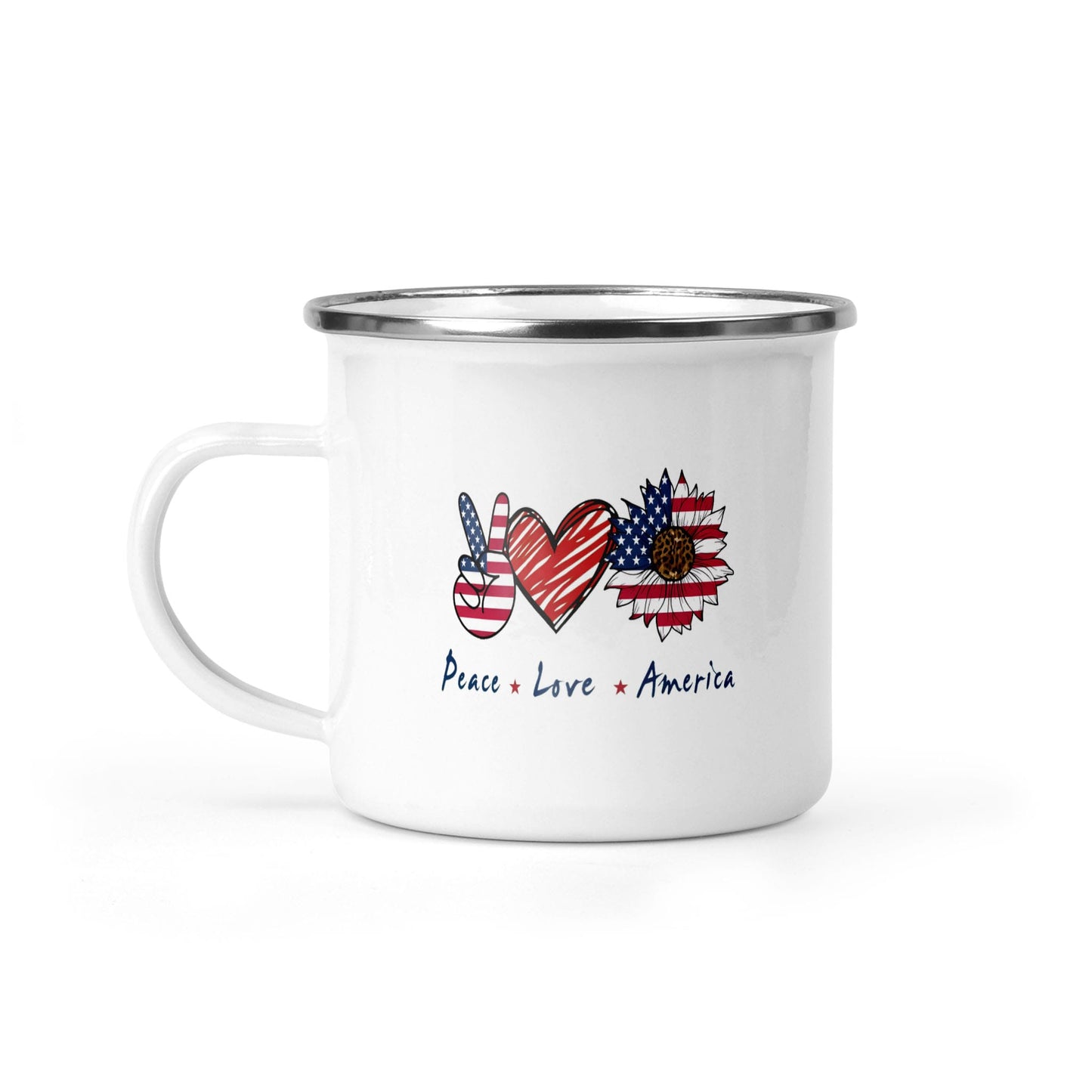 Peace Love America - Camping Mug