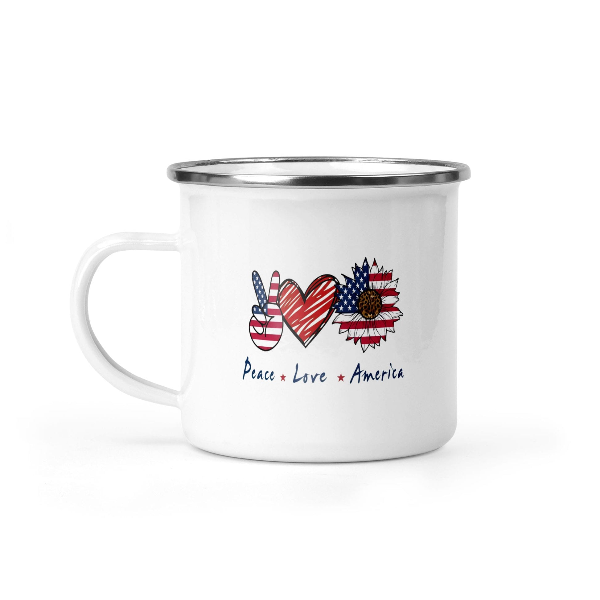Peace Love America - Camping Mug