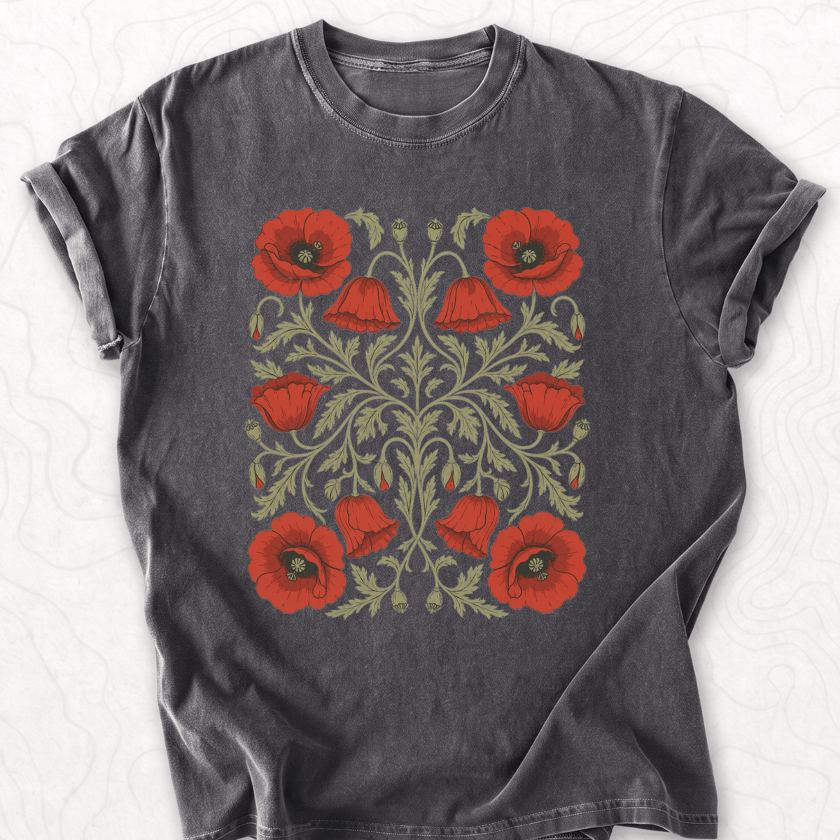 Red Poppy Floral T-shirt