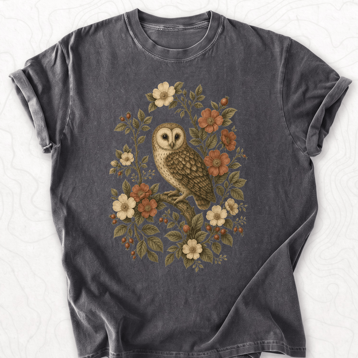 Floral Owl T-shirt