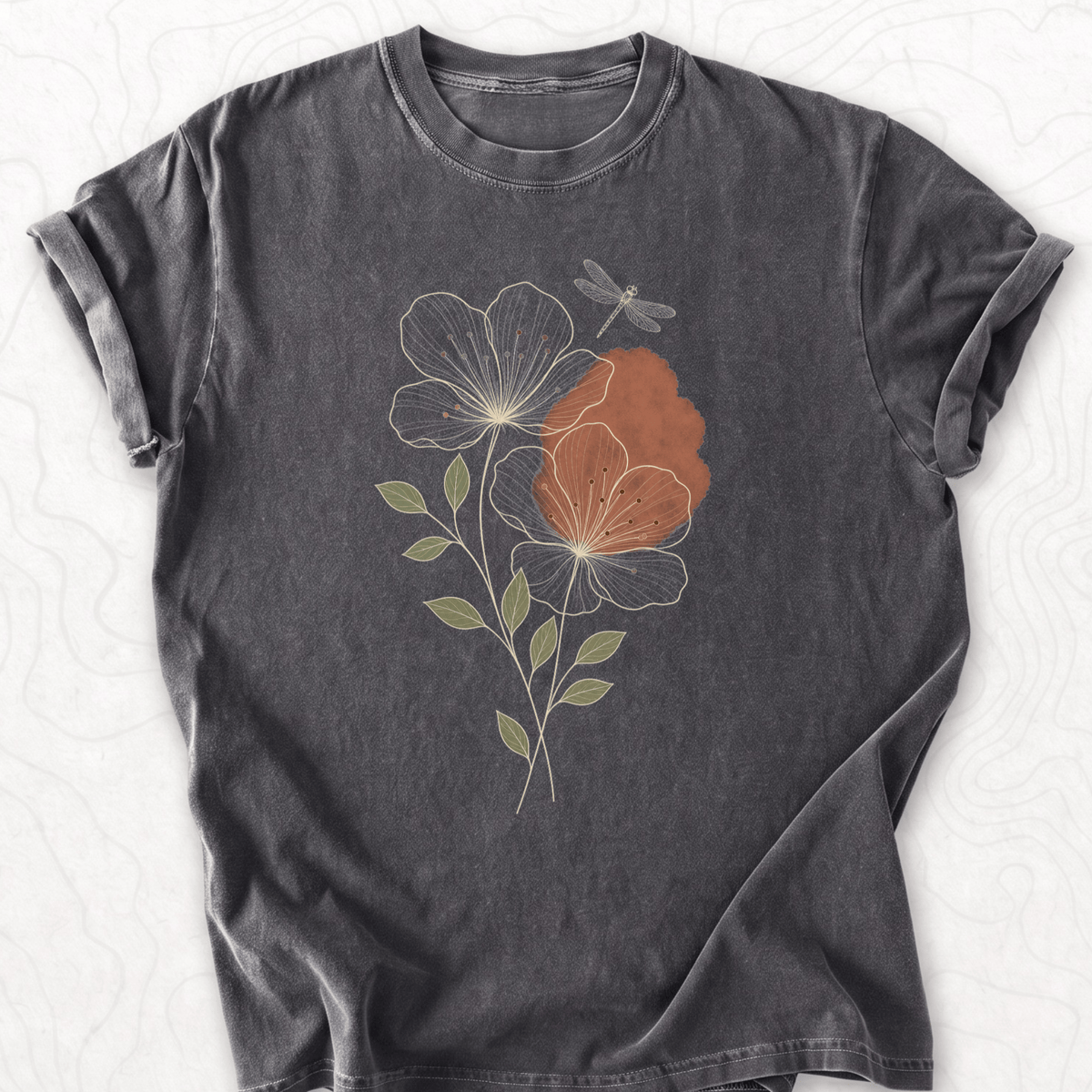 Floral Dragonfly T-shirt
