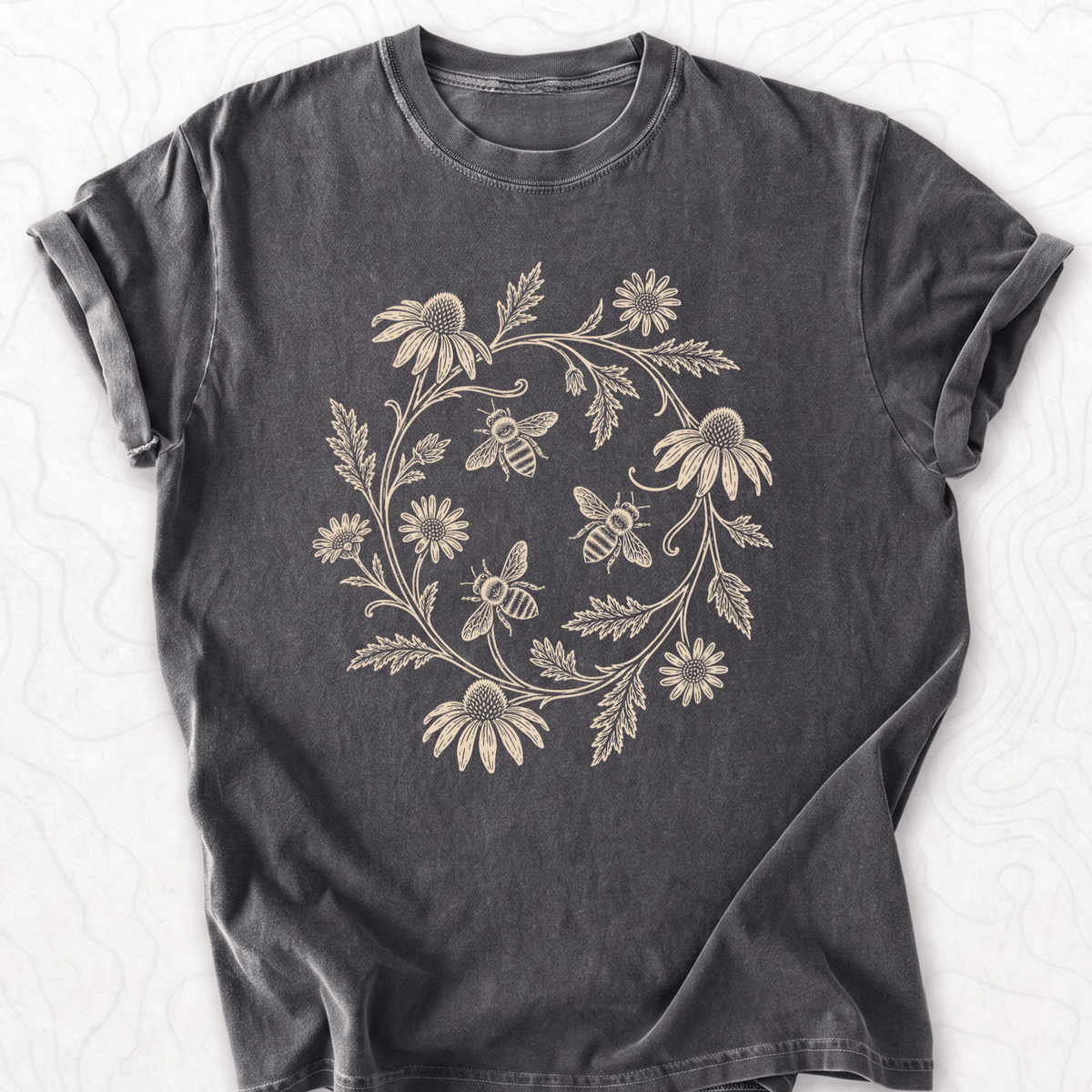 Bee Floral Wreath T-shirt