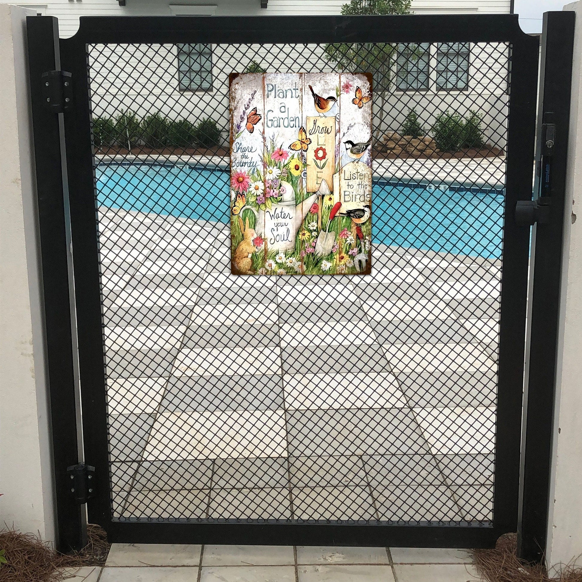 Plant a Garden Metal Sign