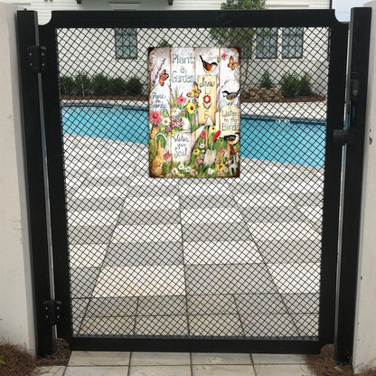 Plant a Garden Metal Sign