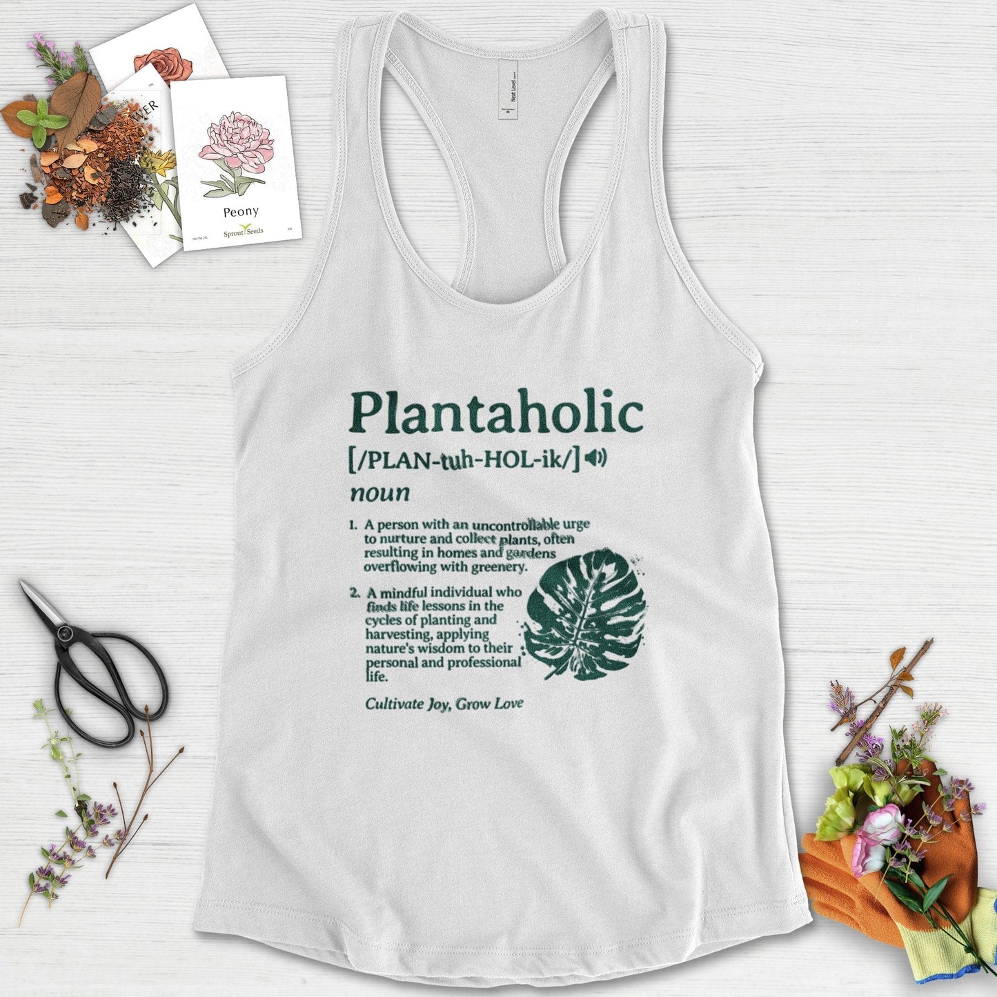Plantaholic Definition Racerback