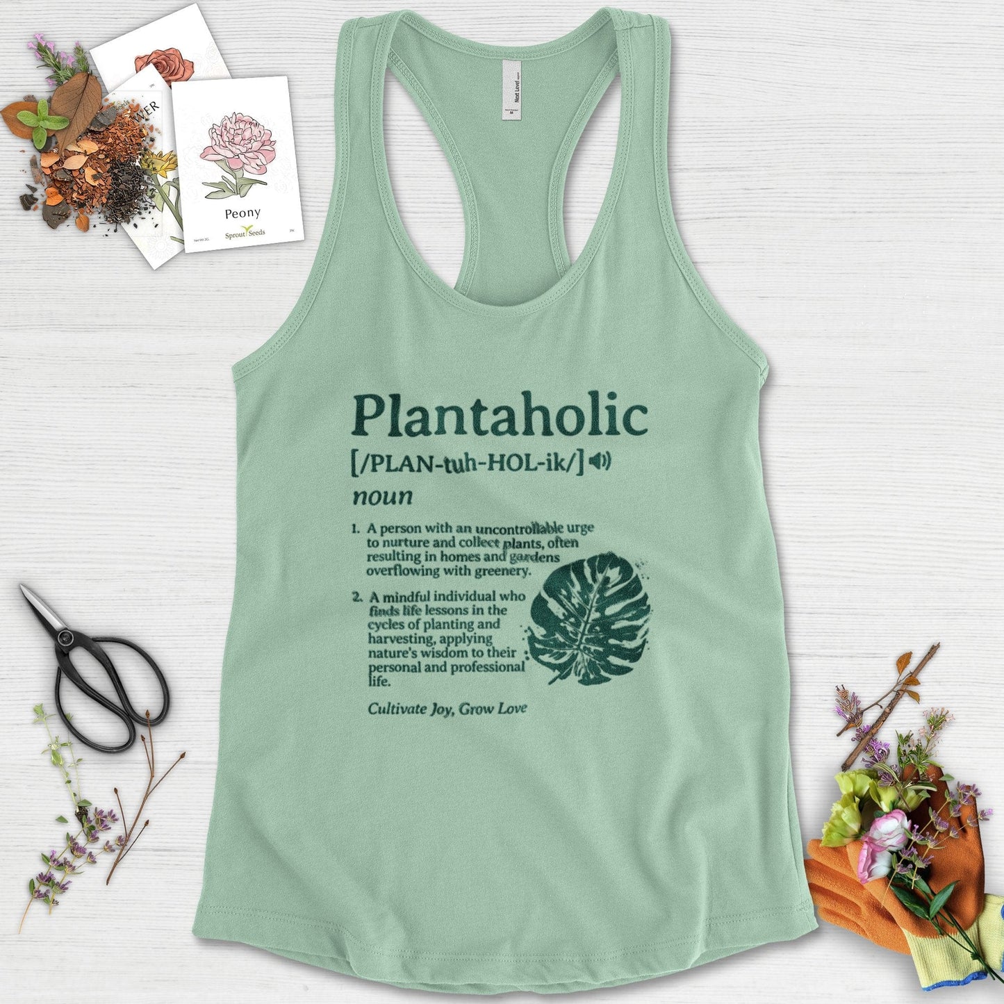 Plantaholic Definition Racerback