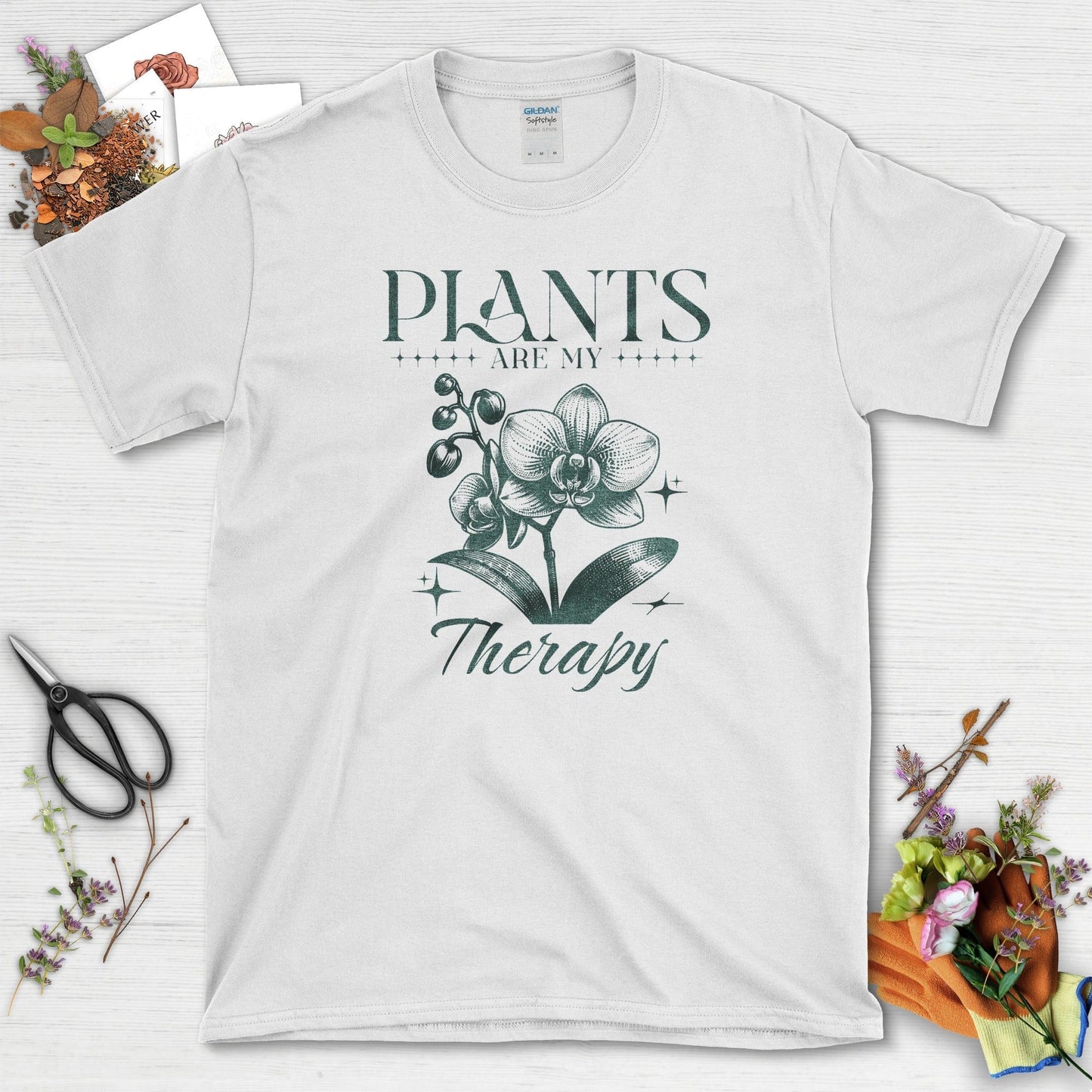 Plants Are My Therapy Graphic Design T-Shirt