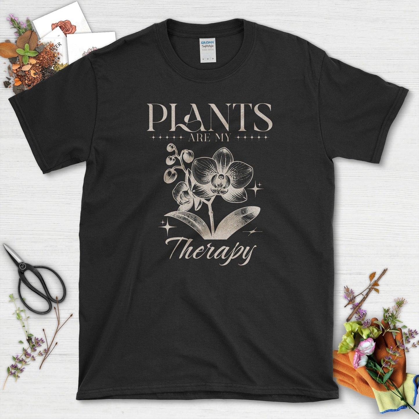 Plants Are My Therapy Graphic Design T-Shirt