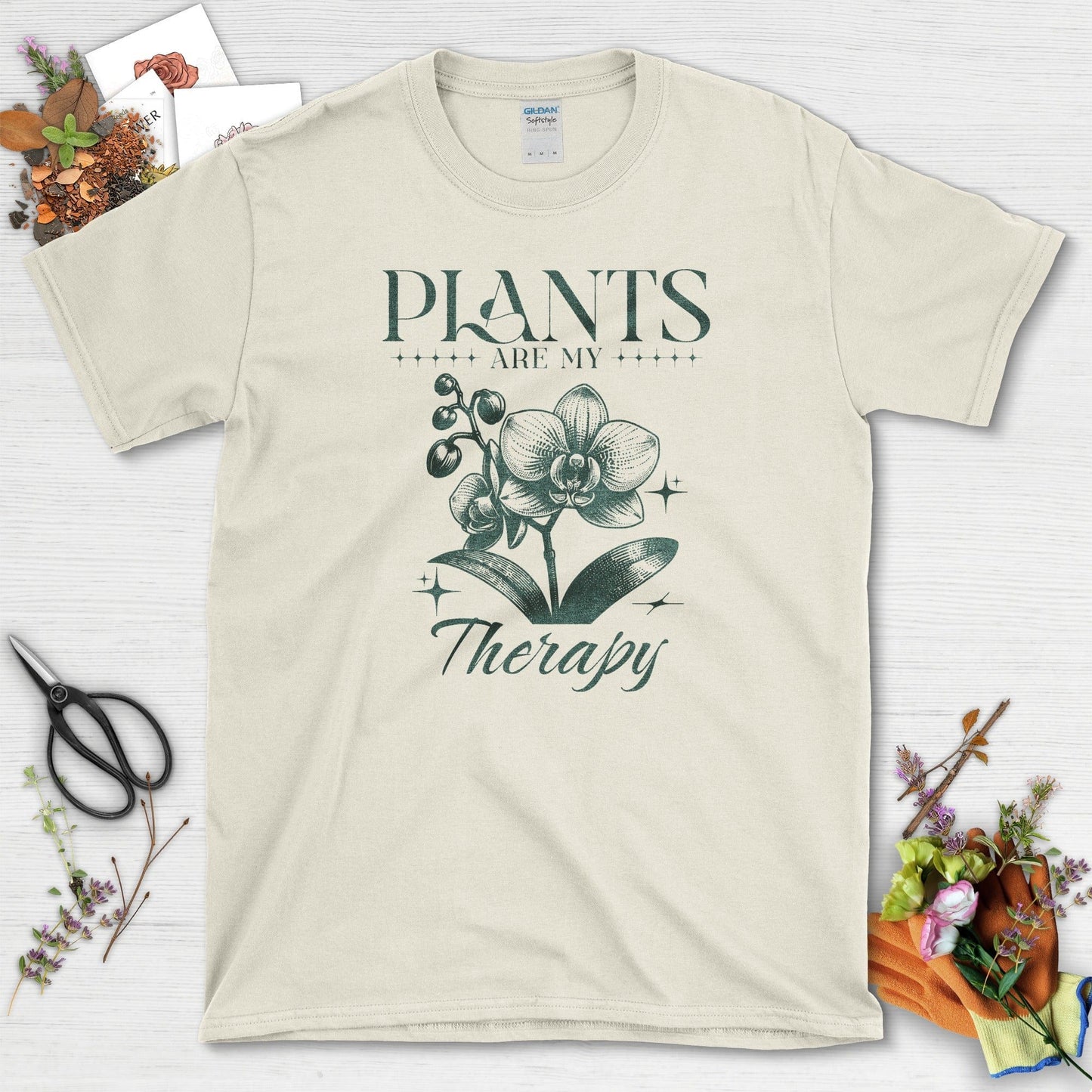 Plants Are My Therapy Graphic Design T-Shirt