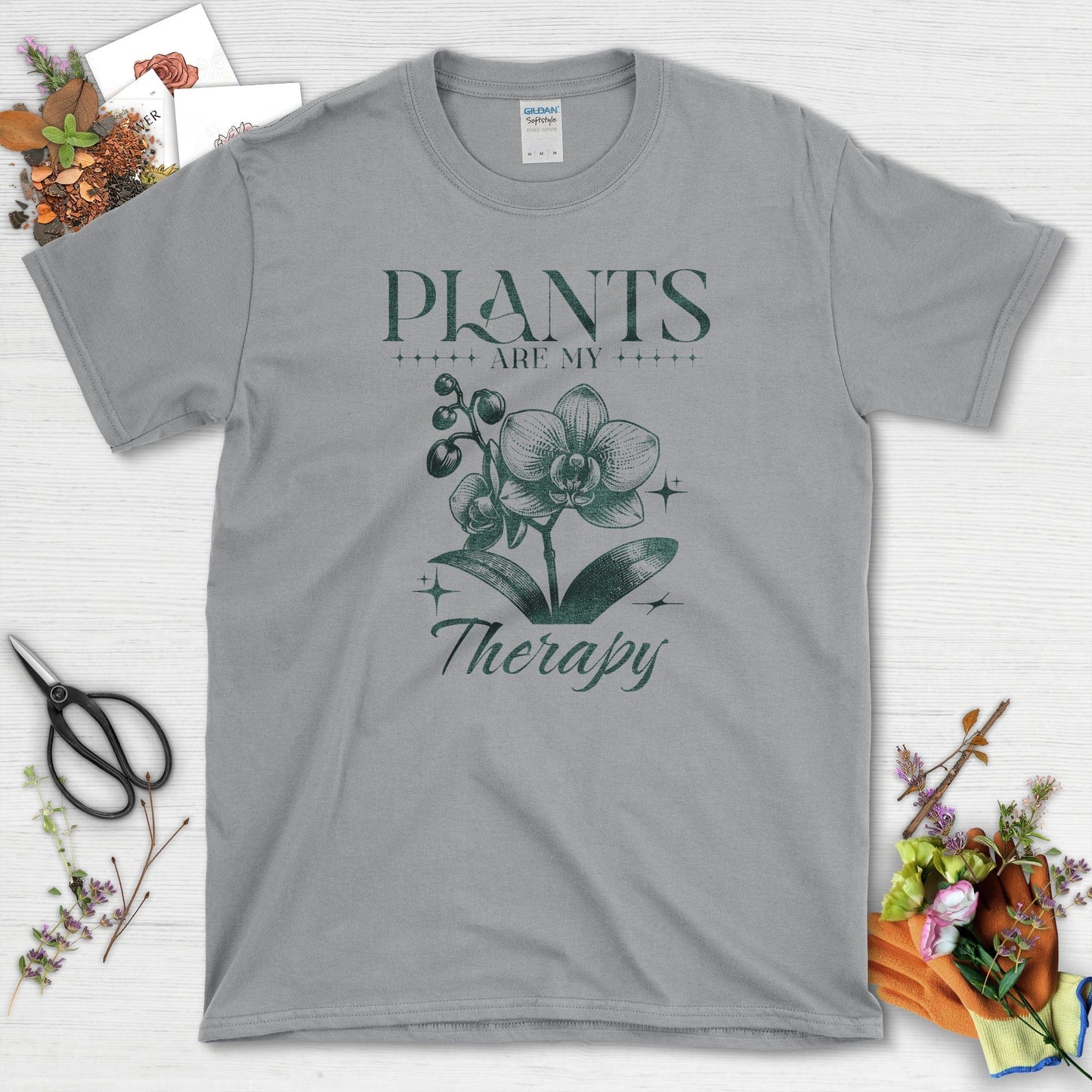 Plants Are My Therapy Graphic Design T-Shirt