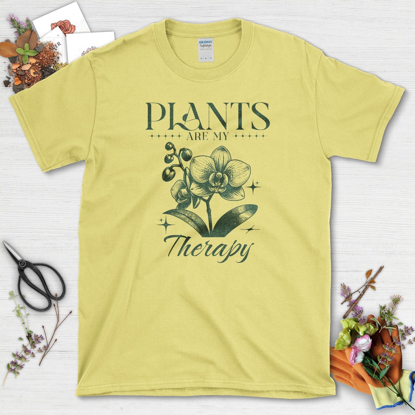 Plants Are My Therapy Graphic Design T-Shirt
