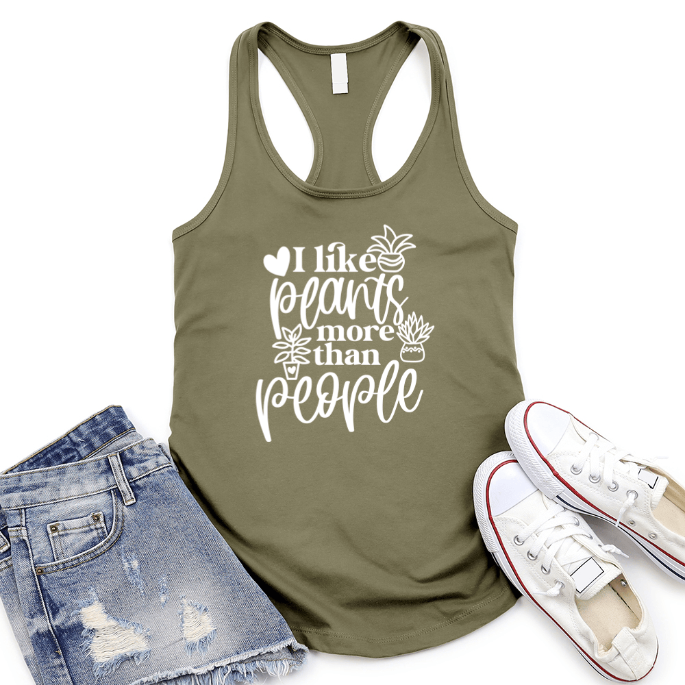 Plants More Than People Women's Racerback Tank Top