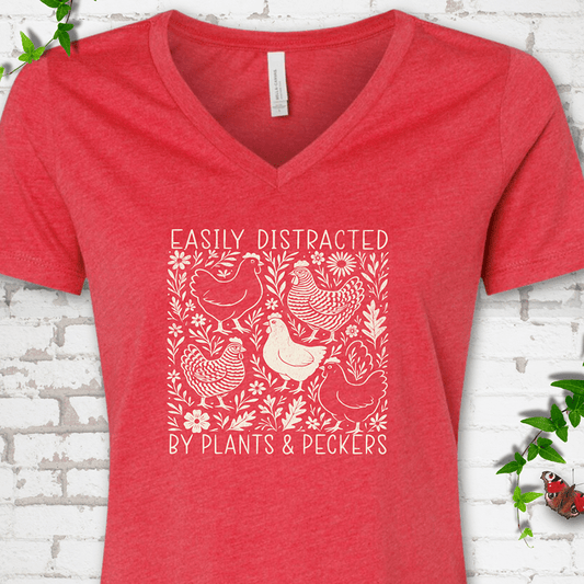 Plants & Peckers V-Neck T-Shirt