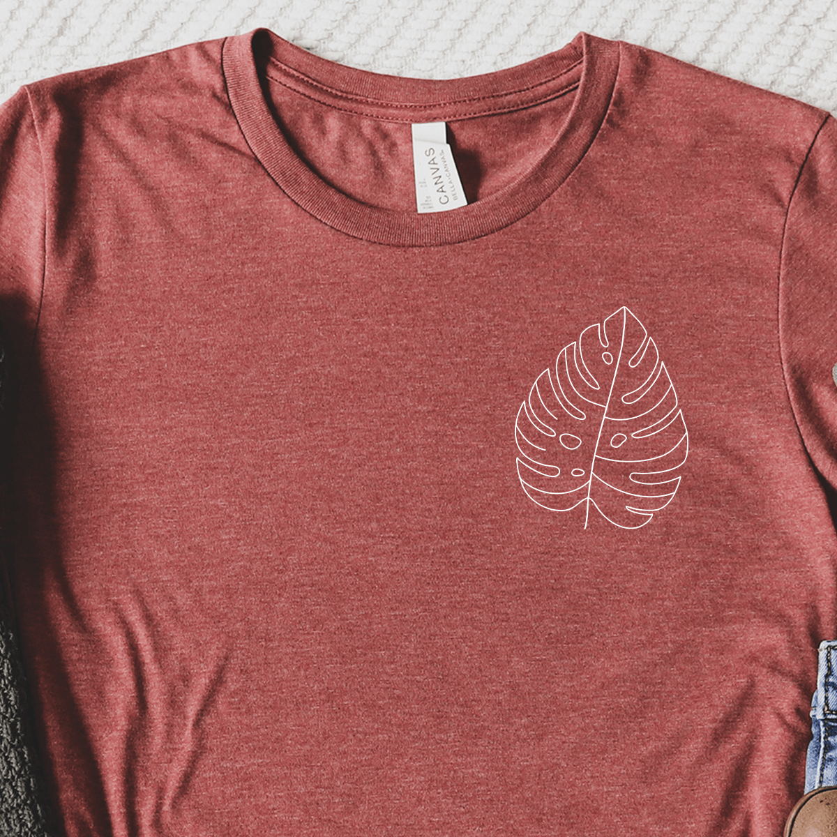 Pocket Monstera Unisex Tee