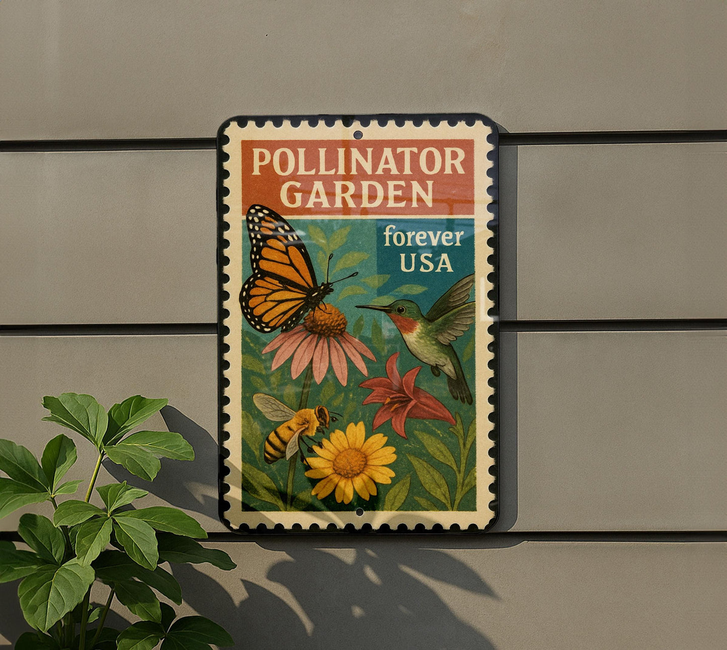 Pollinator Garden Metal Sign