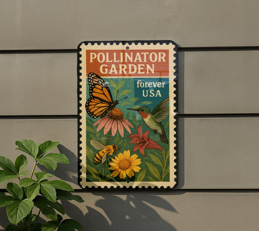 Pollinator Garden Metal Sign
