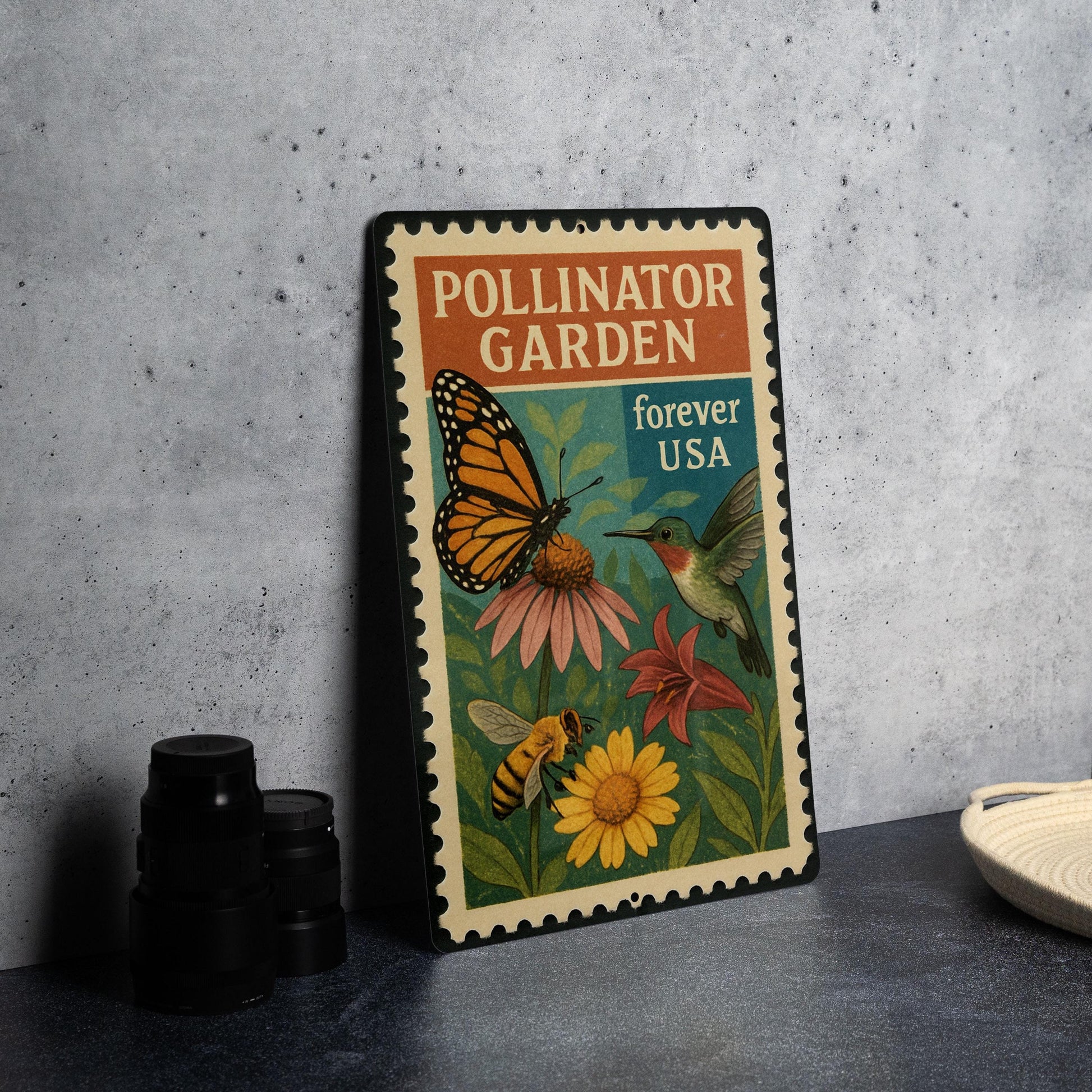 Pollinator Garden Metal Sign