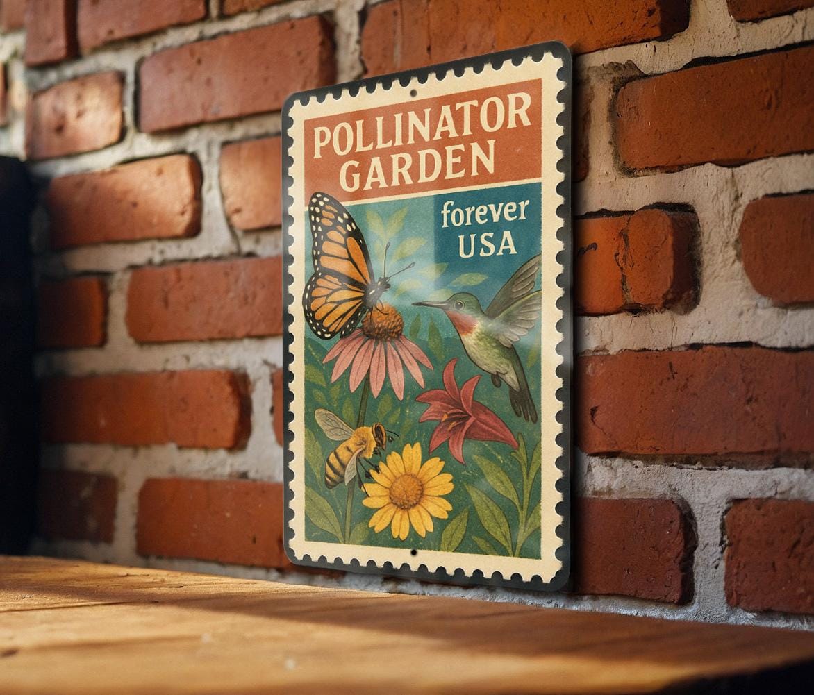 Pollinator Garden Metal Sign