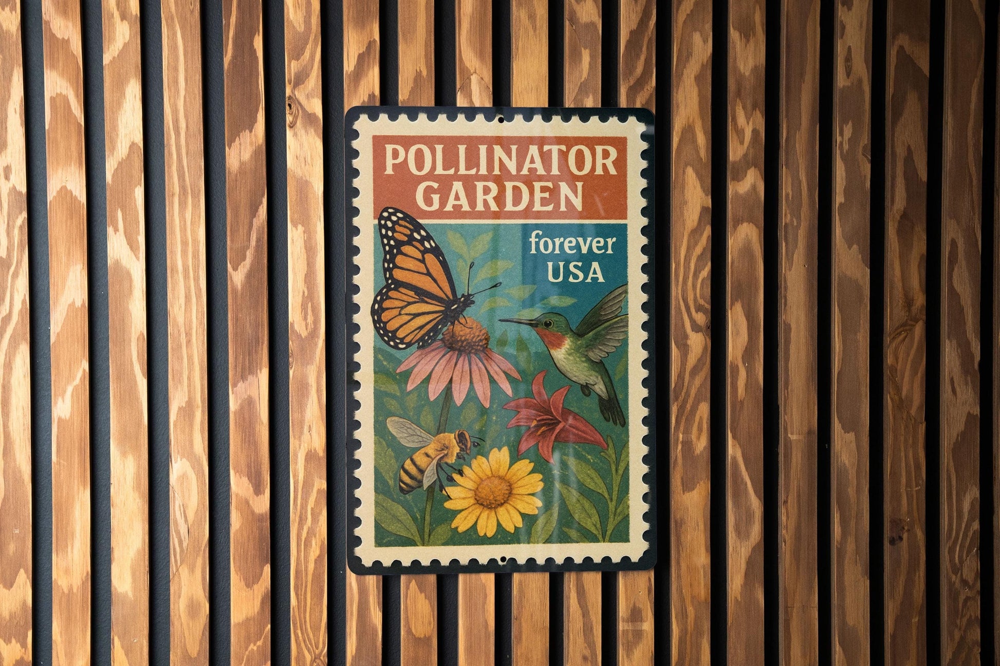 Pollinator Garden Metal Sign