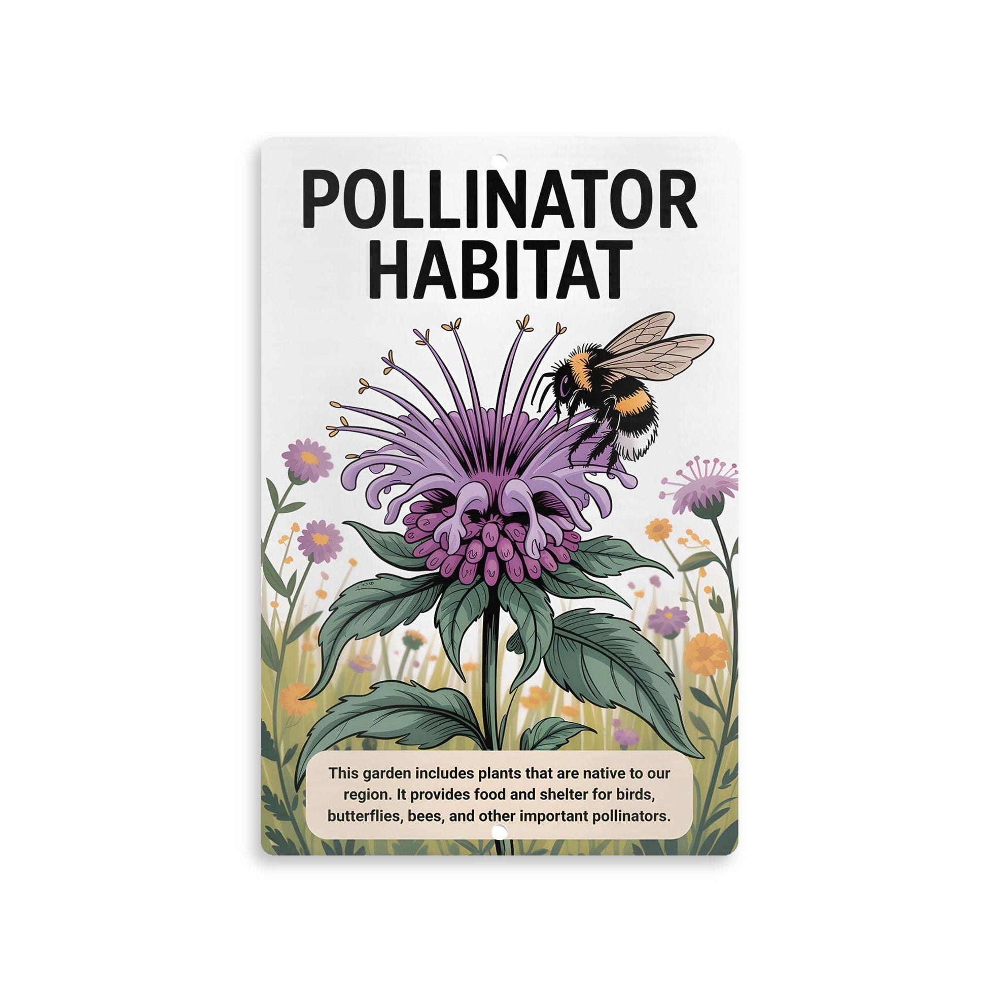 Pollinator Habitat Metal Sign