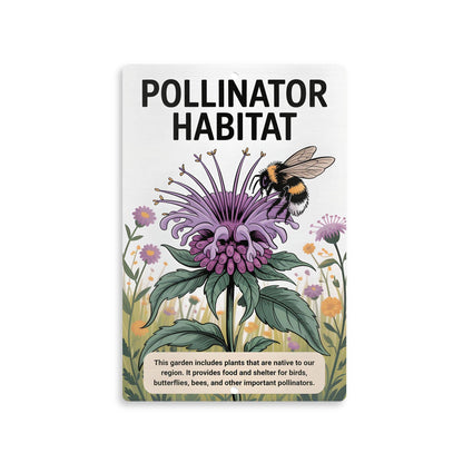 Pollinator Habitat Metal Sign