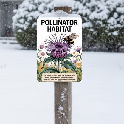 Pollinator Habitat Metal Sign